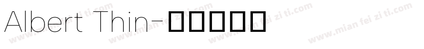Albert Thin字体转换